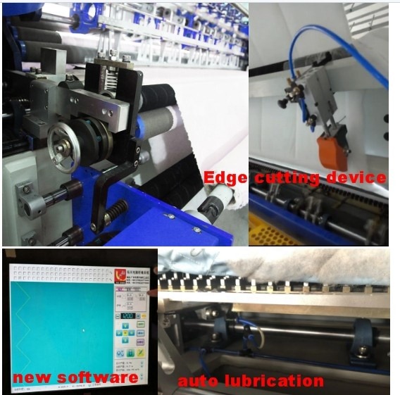 Precio industrial de la máquina de Multineedle de la velocidad de Yuxing que acolcha 1200rpm